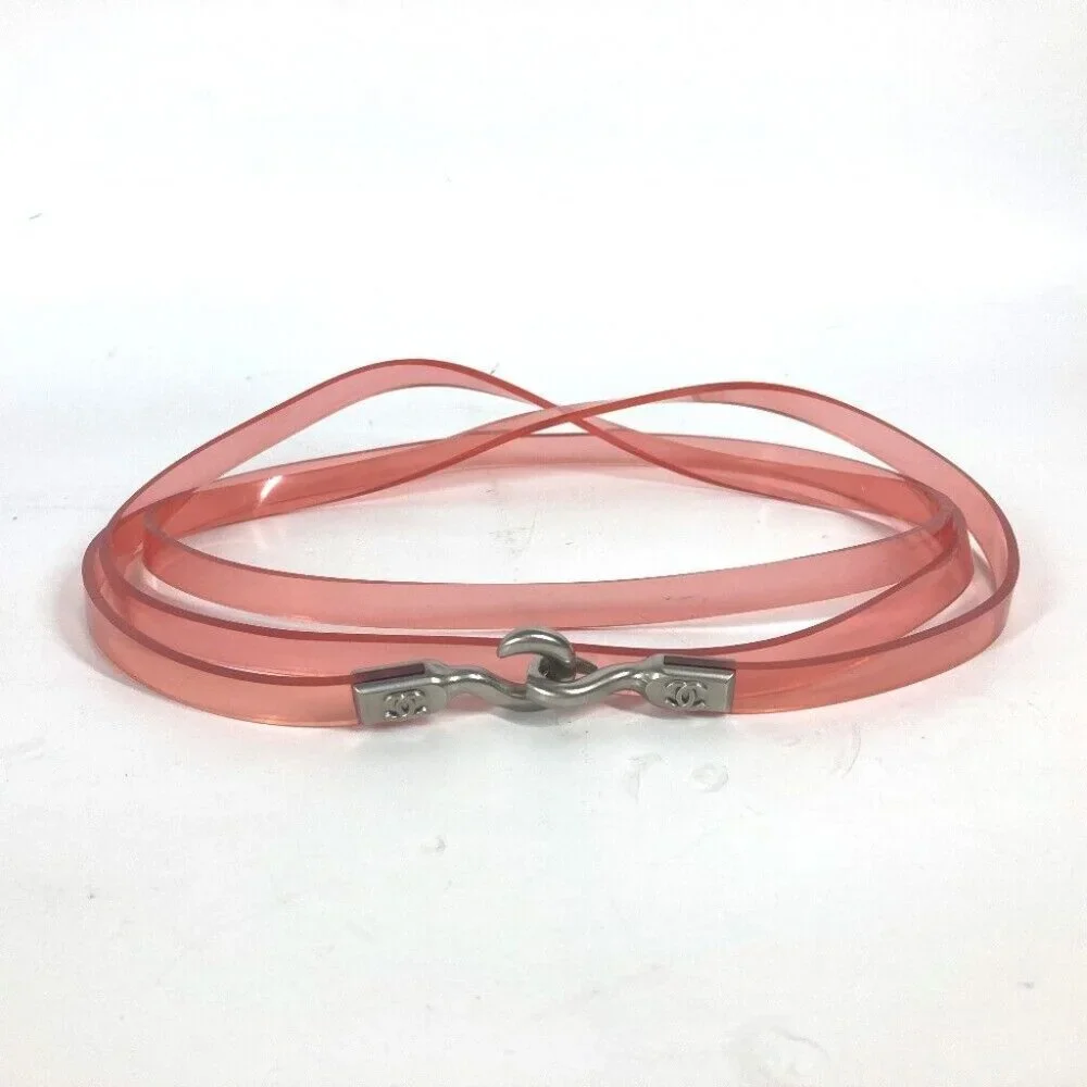 CHANEL | Accessories | Chanel 0c Cc Cc Mark Belt Vinyl Pink  display picture 1